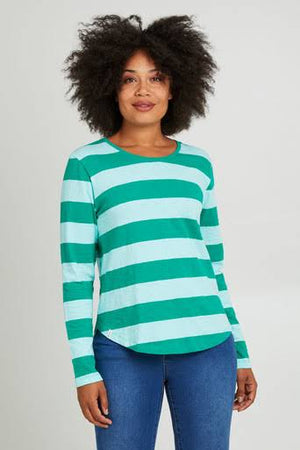 Elm Spritz Stripe LS Tee