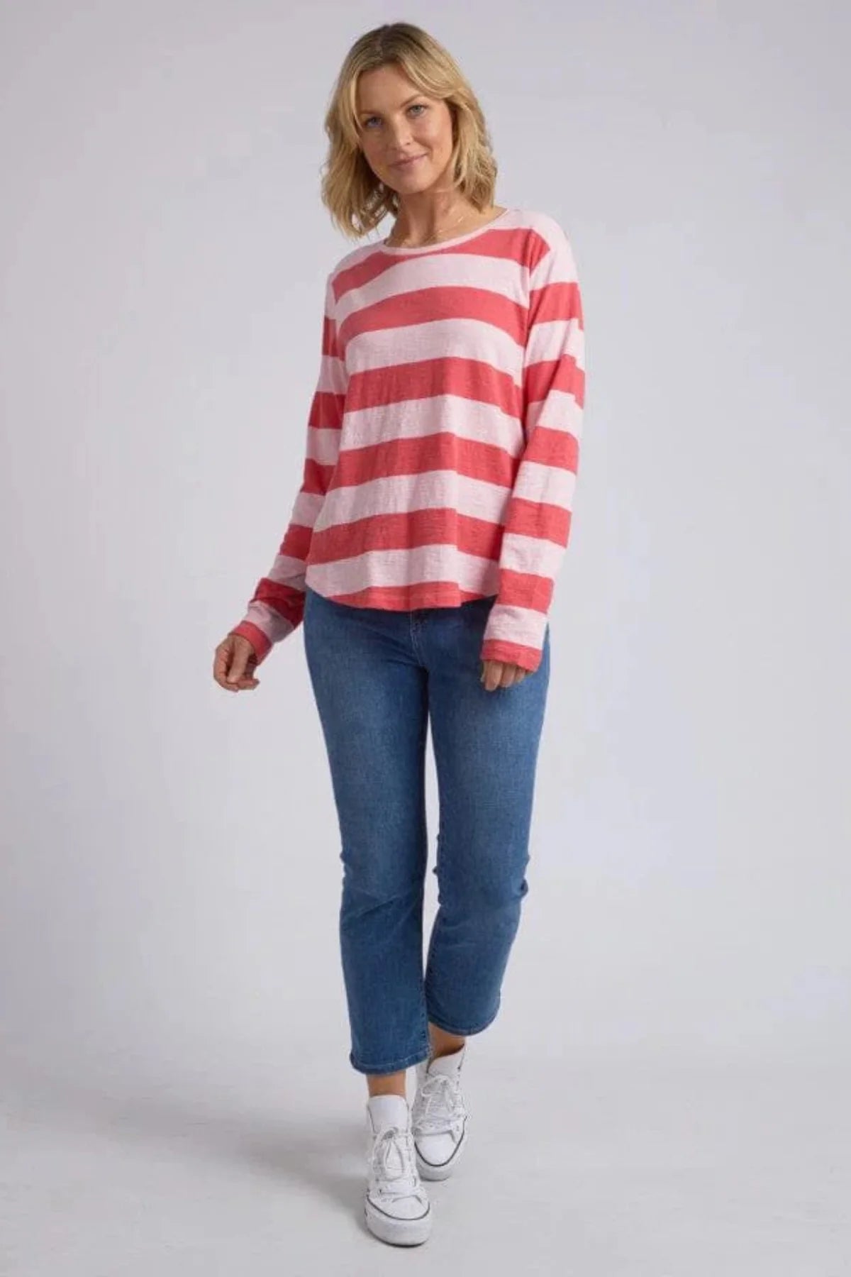 Elm Spritz Stripe LS Tee