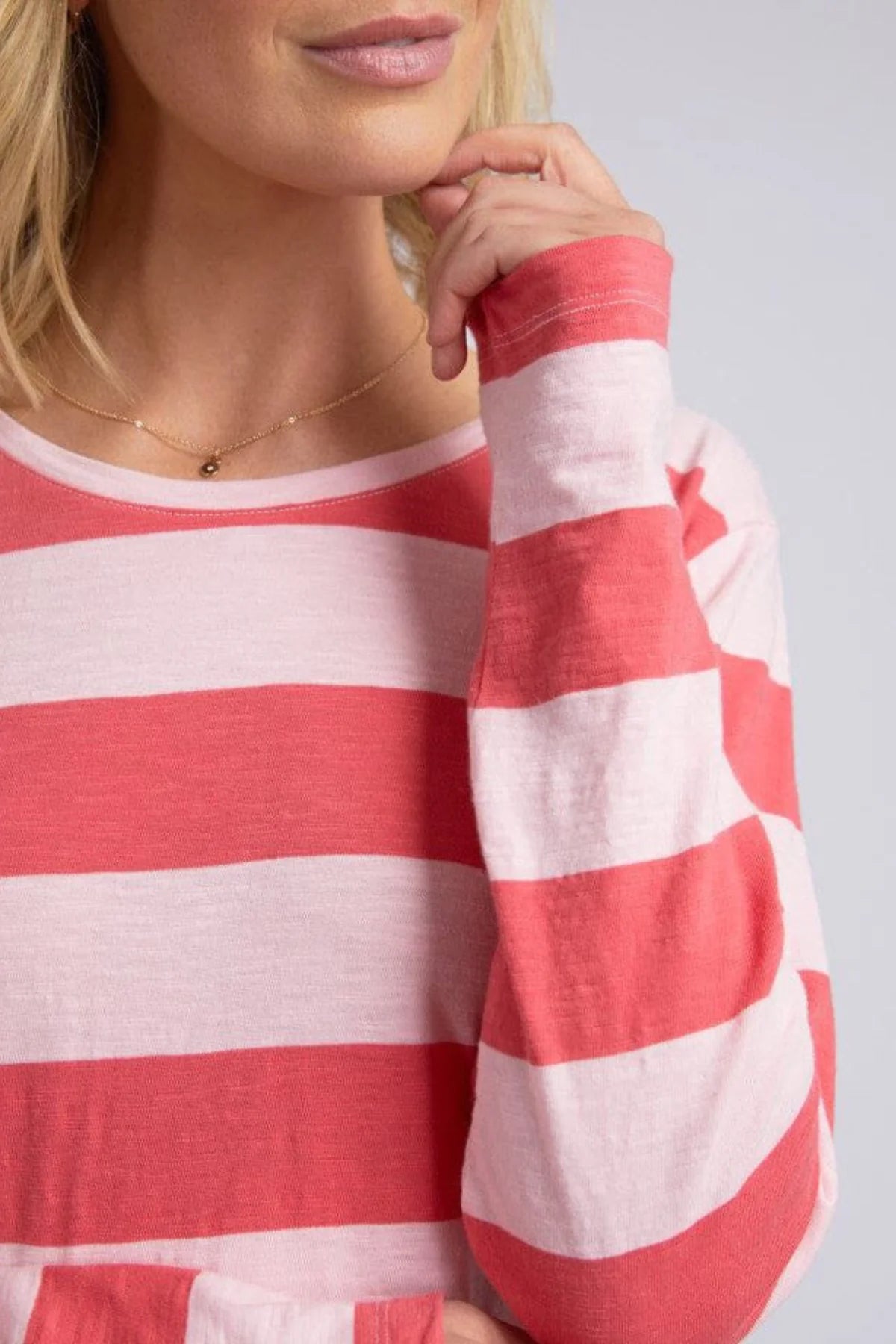 Elm Spritz Stripe LS Tee