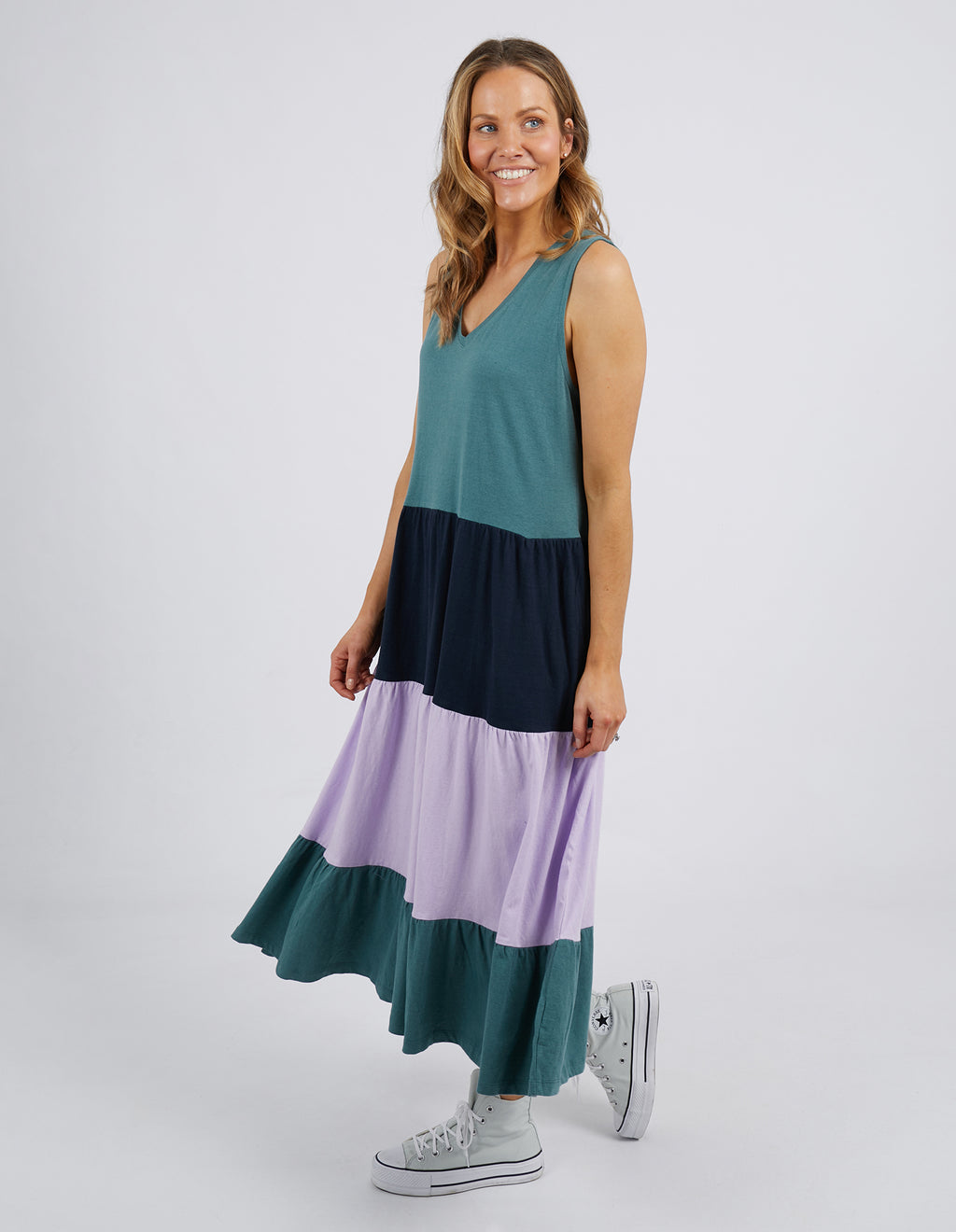 Elm Gradient Tiered Dress